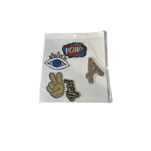 Unisex H&M Stickers One Size Gold Blue Patches